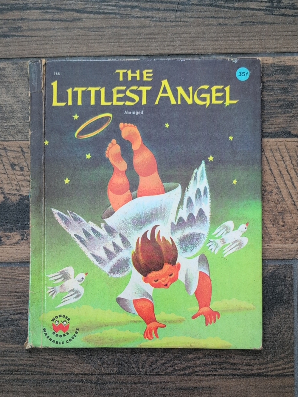The Littlest Angel 1960 Vintage Children's Wonder Book Green Cover Classic Story